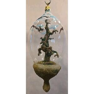 Glass Ornament "Wicked Tree Globe" Hand Painted Made in Poland - Radko Inspired